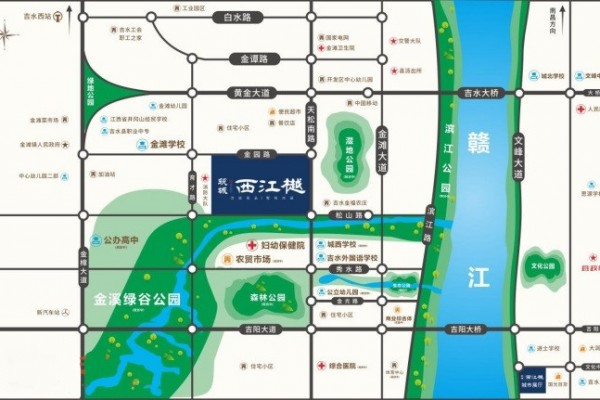筑城·西江樾交通图
